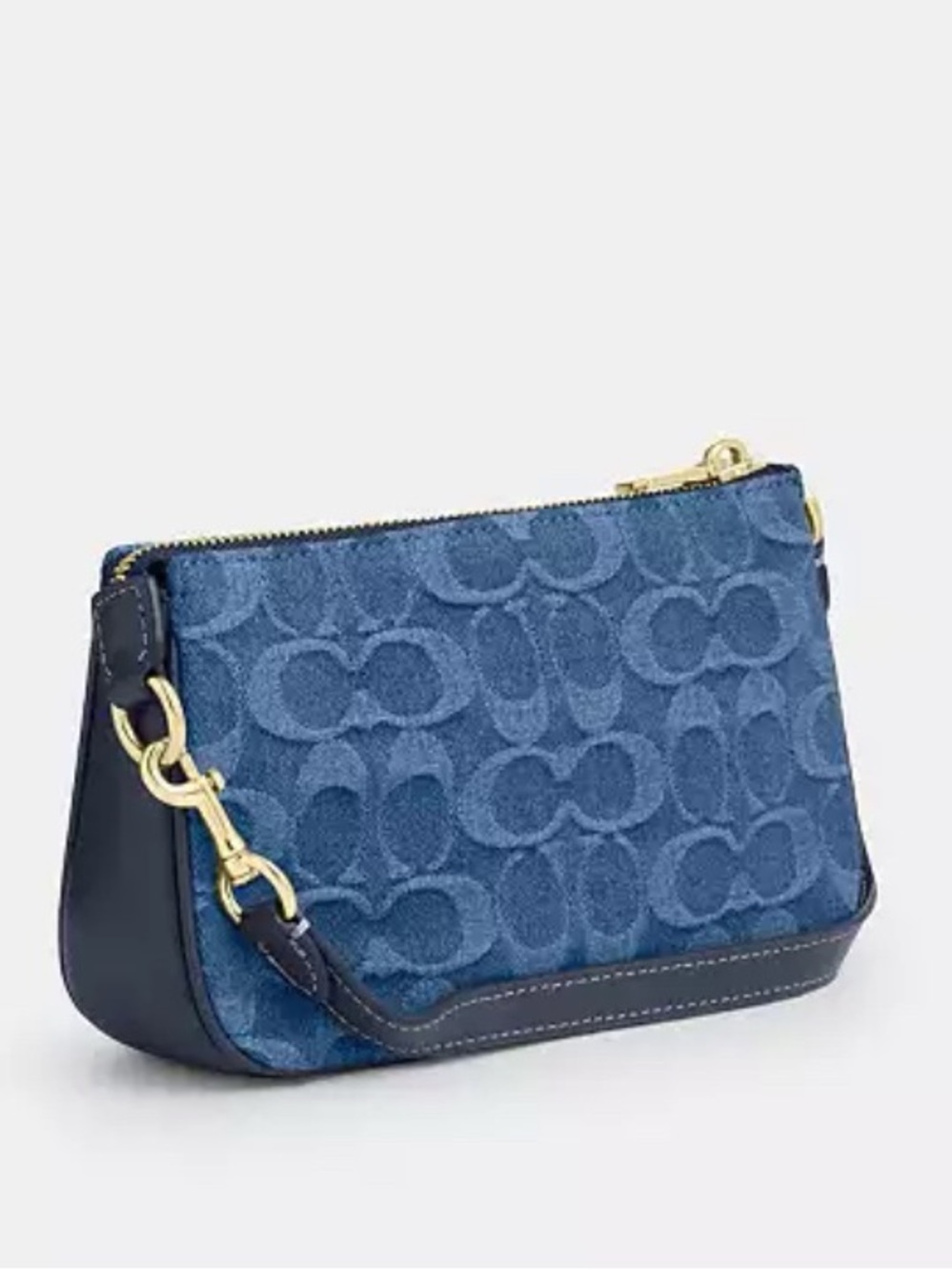 COACH Nolita 19 In Signature Denim 2 In 1 — Shoulder Bag / Wristlet NWT - Picture 4 of 7